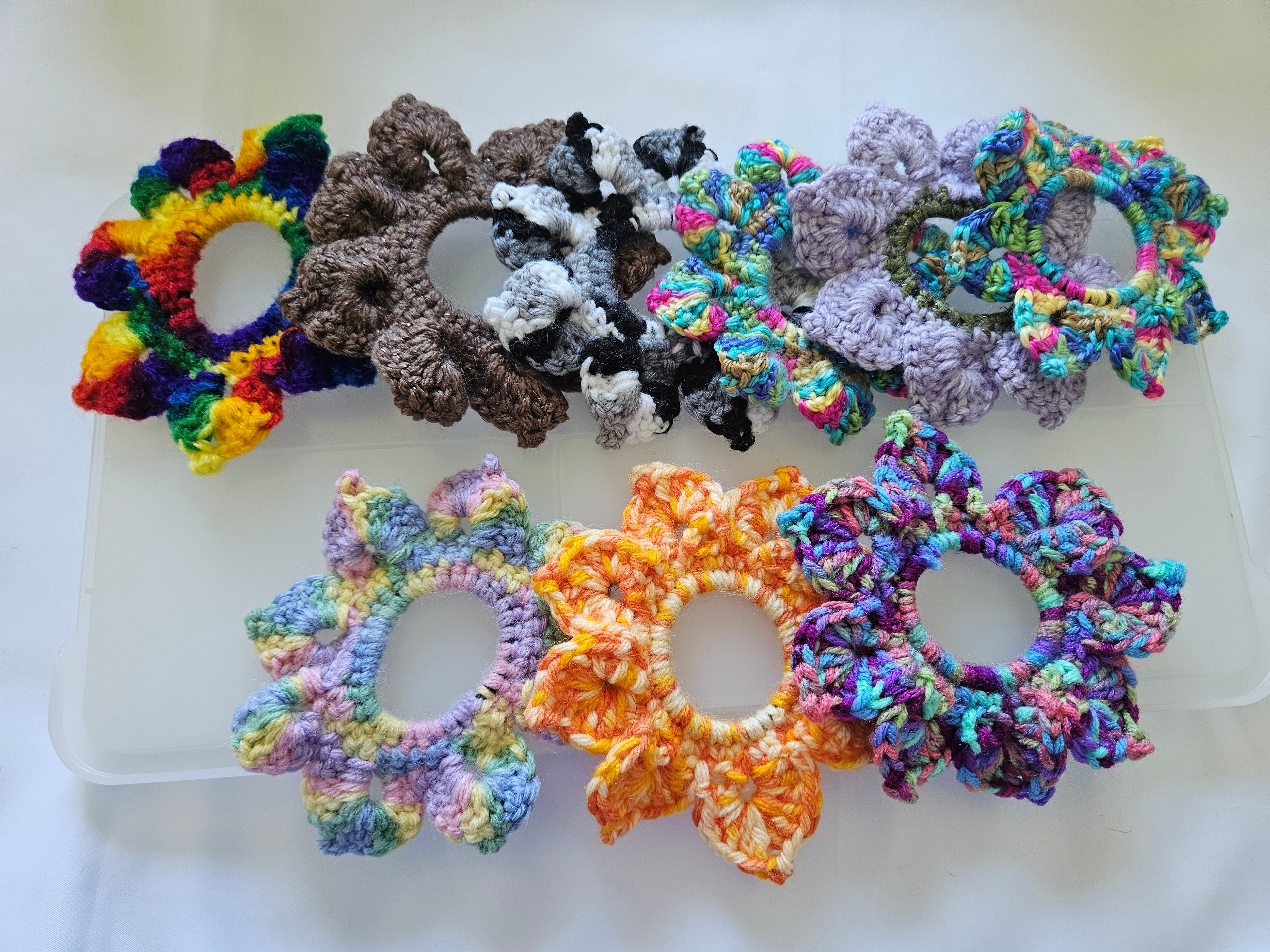Flower scrunchies