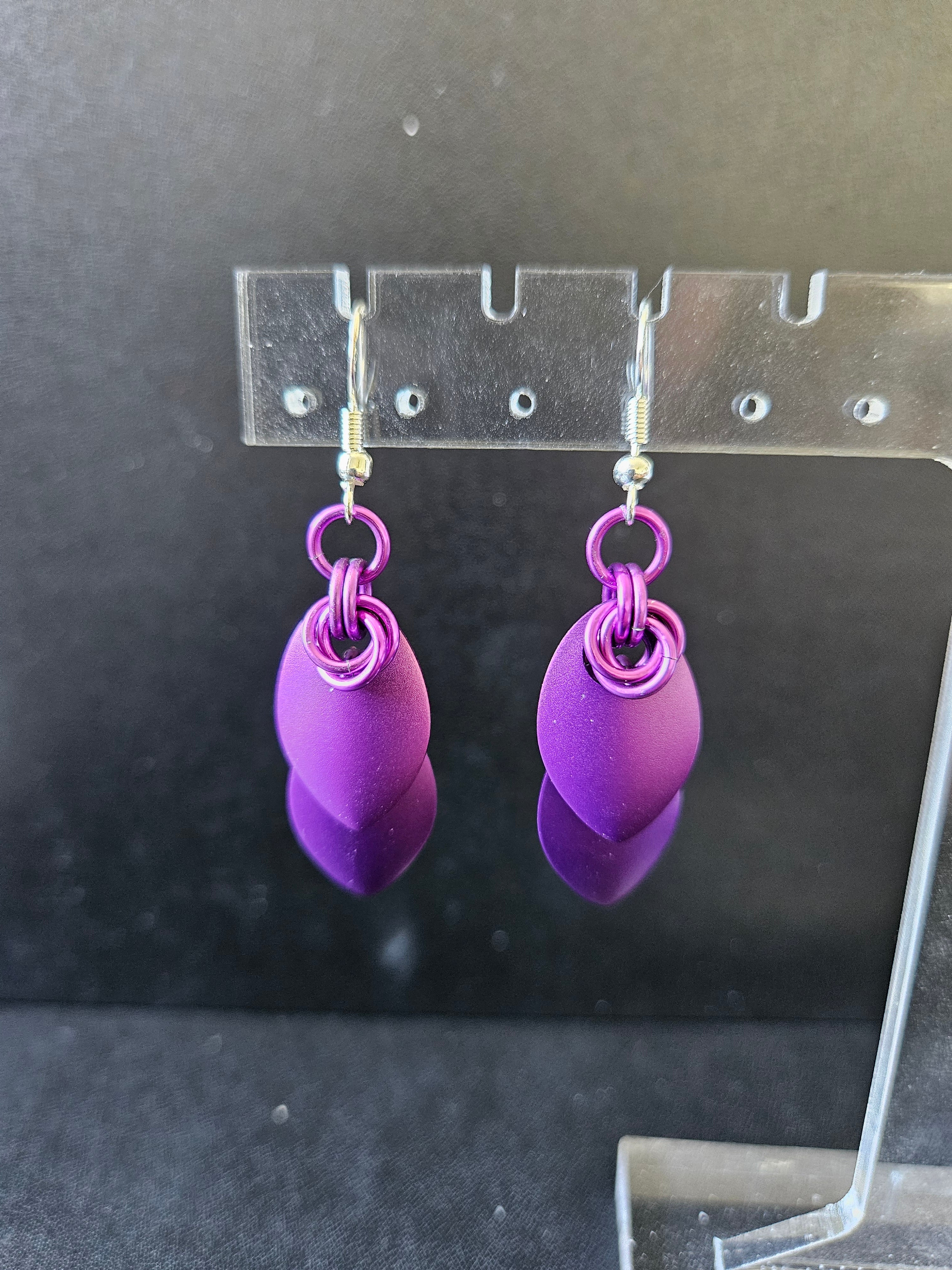 Elegant Scale Earrings *Solid Colors*