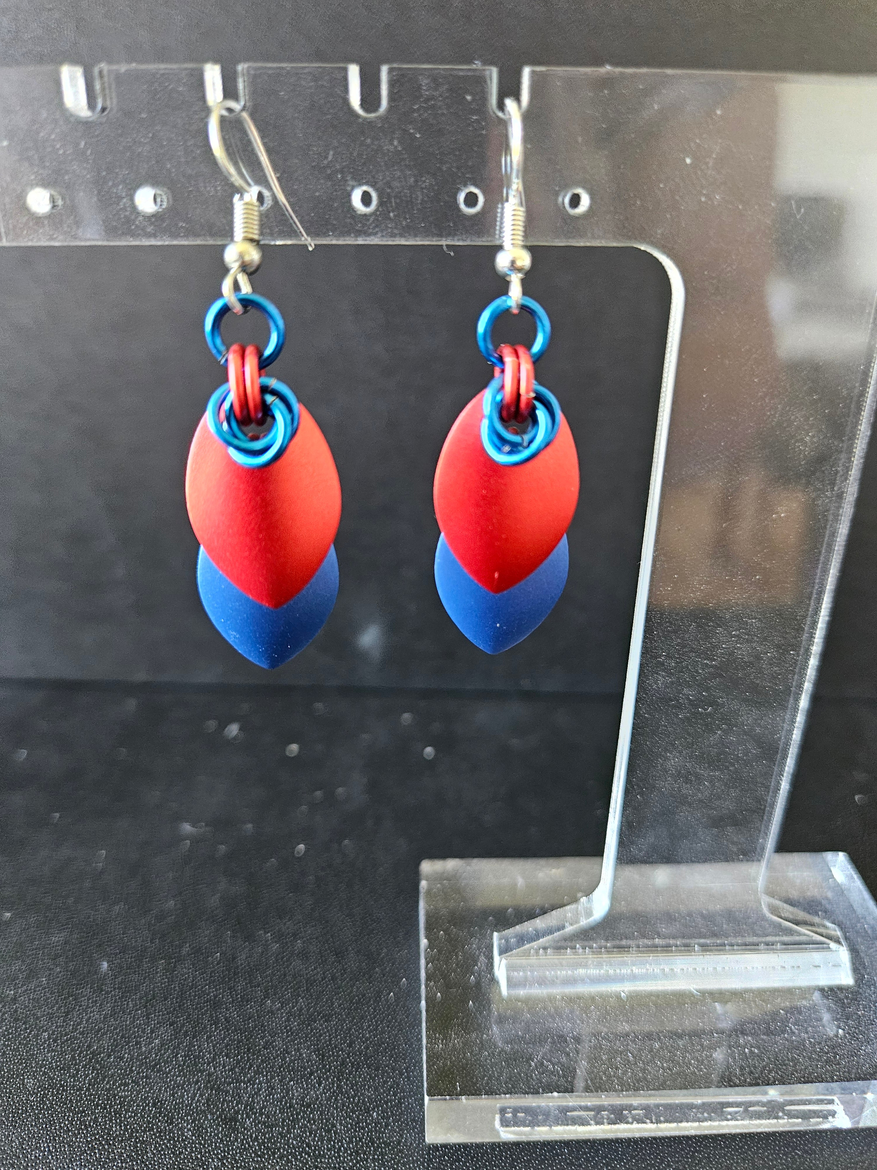 Multicolored Elegant Scale Earrings