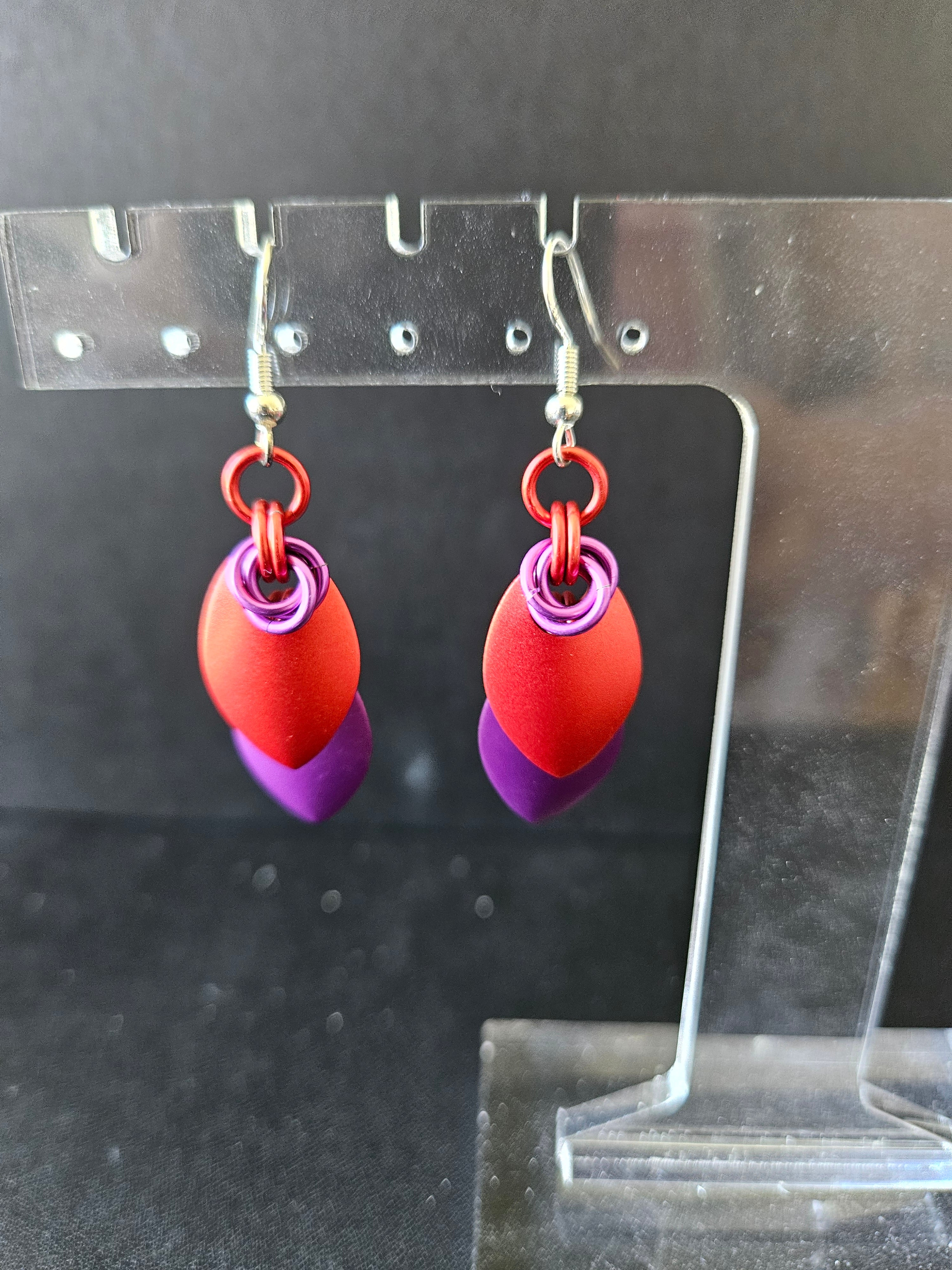 Multicolored Elegant Scale Earrings