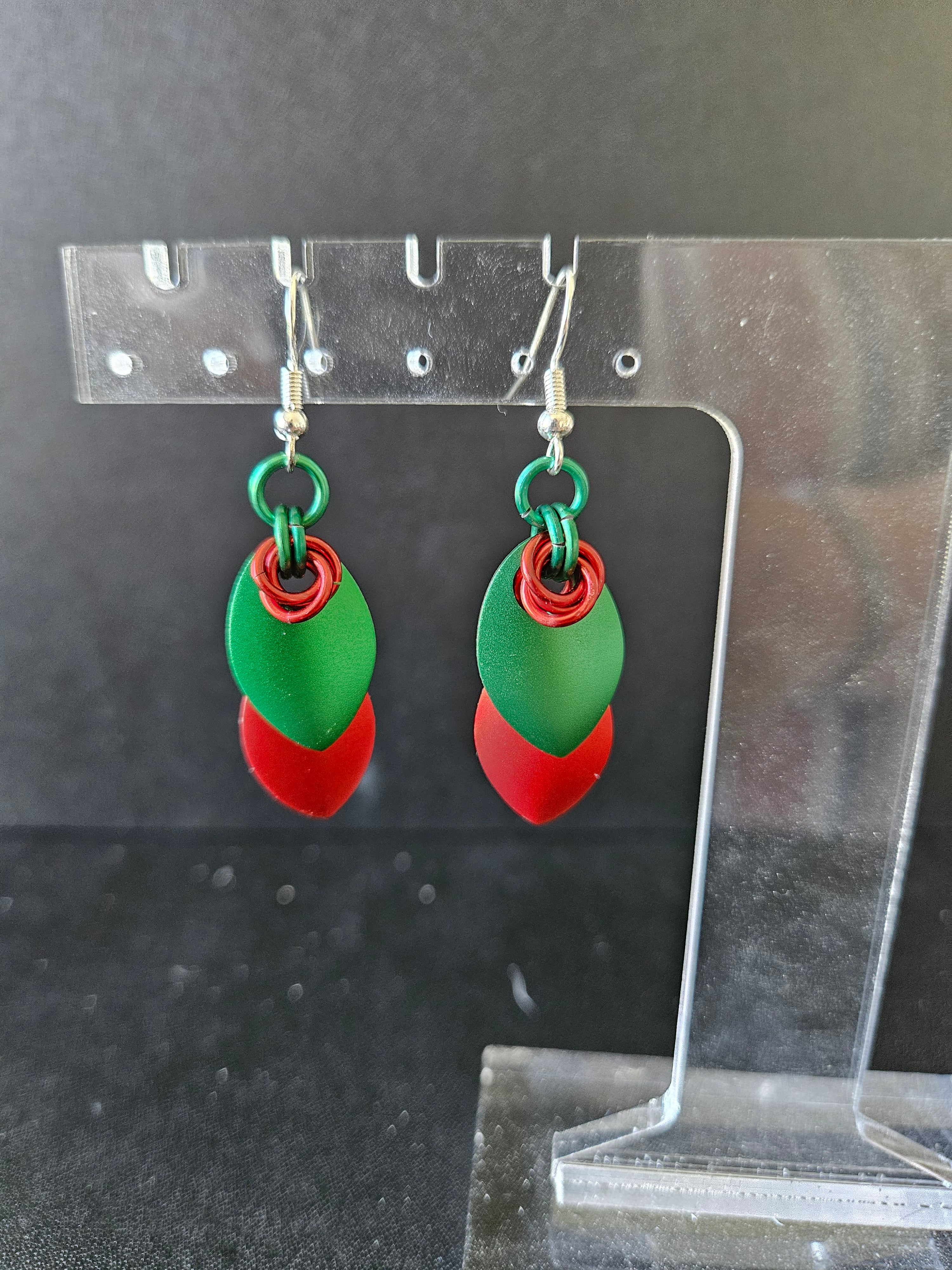 Multicolored Elegant Scale Earrings